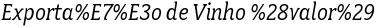 Exporta��o de Vinho (valor)