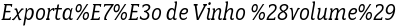 Exporta��o de Vinho (volume)